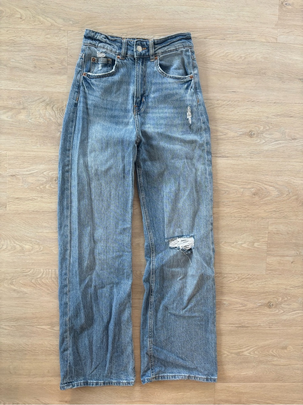 H&M wide leg jeans size ladies 4